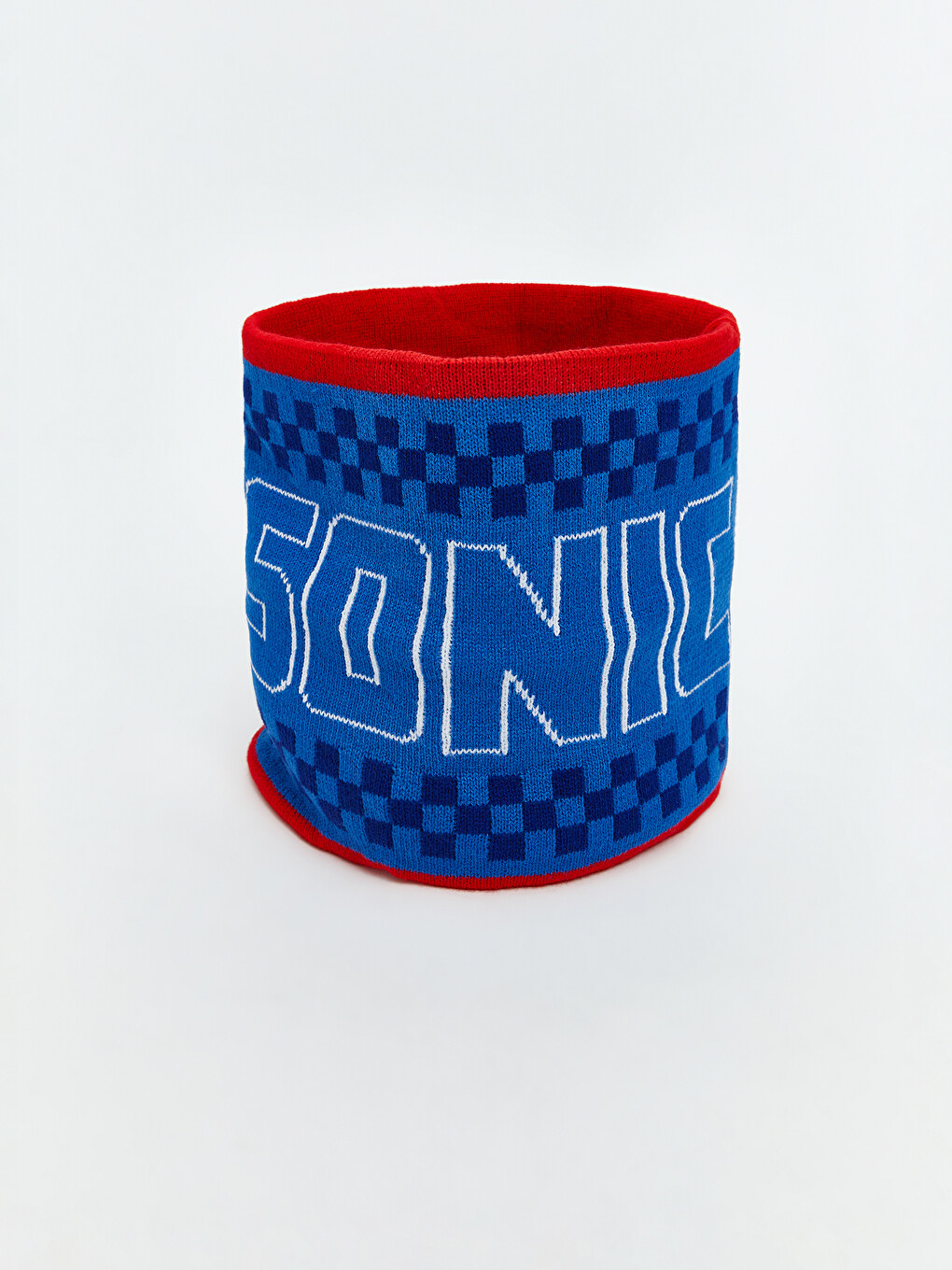 Mavi Sonic Baskılı Erkek Çocuk Triko Boyunluk