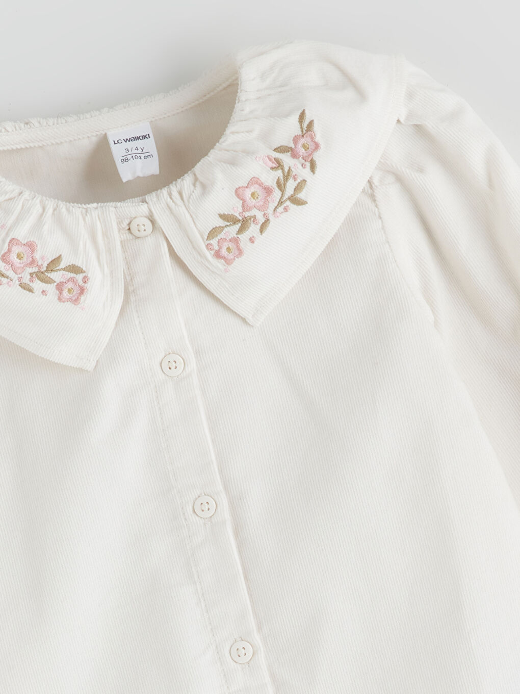 Long Sleeve Embroidered Girls' Shirt-1