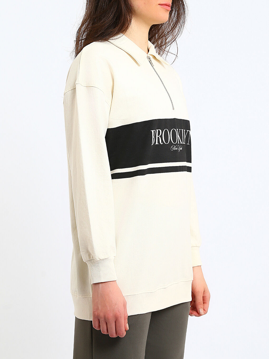 تونيك كنزة رياضية بيج فاتح / ايكرو امرأة-3