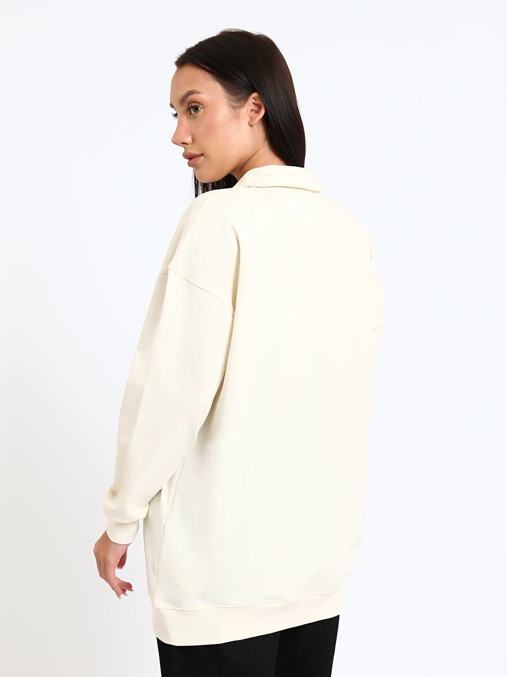 Tunique en Sweatshirt ÉCROU Femme-4