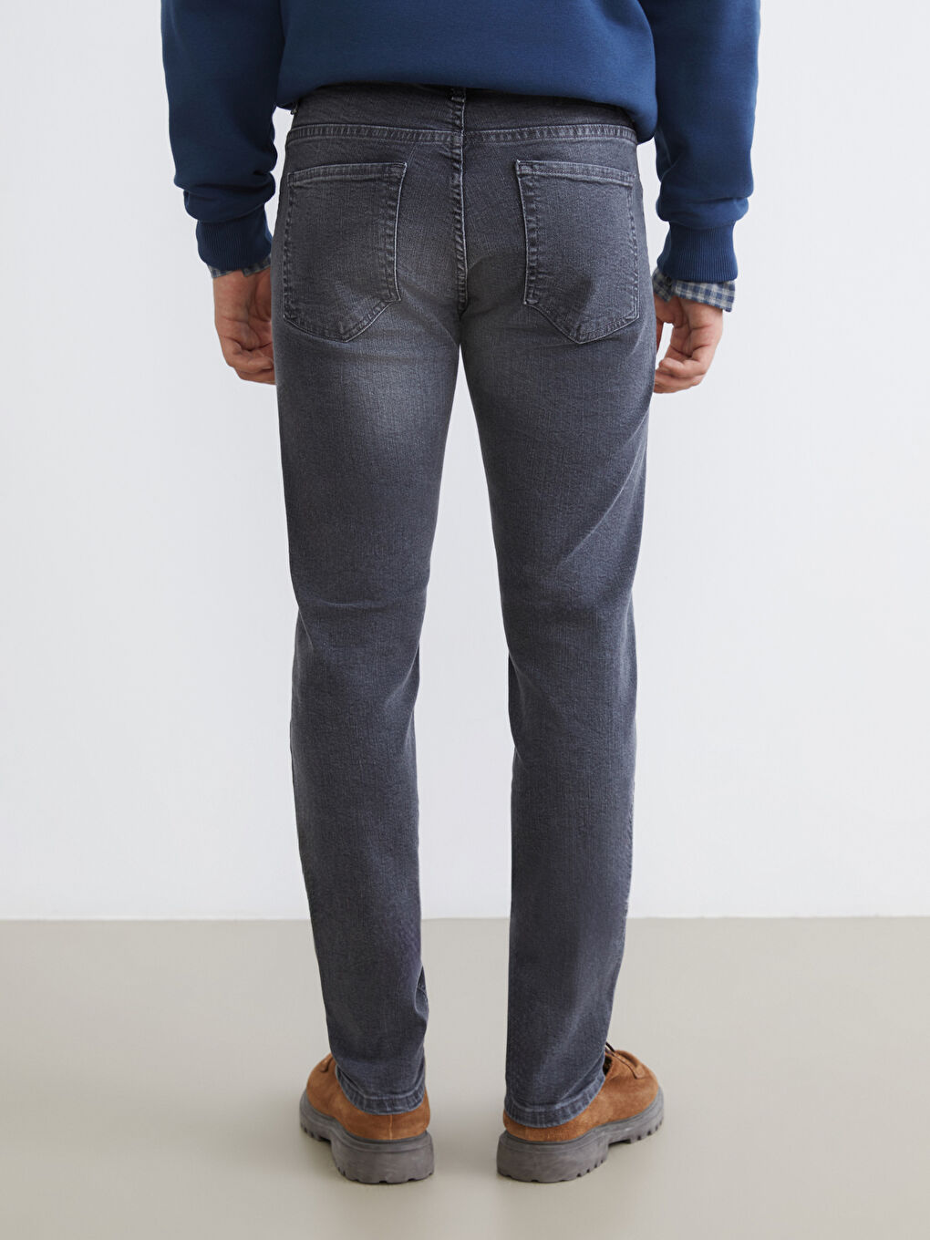 Gri 750 Slim Fit Erkek Jean Pantolon-3