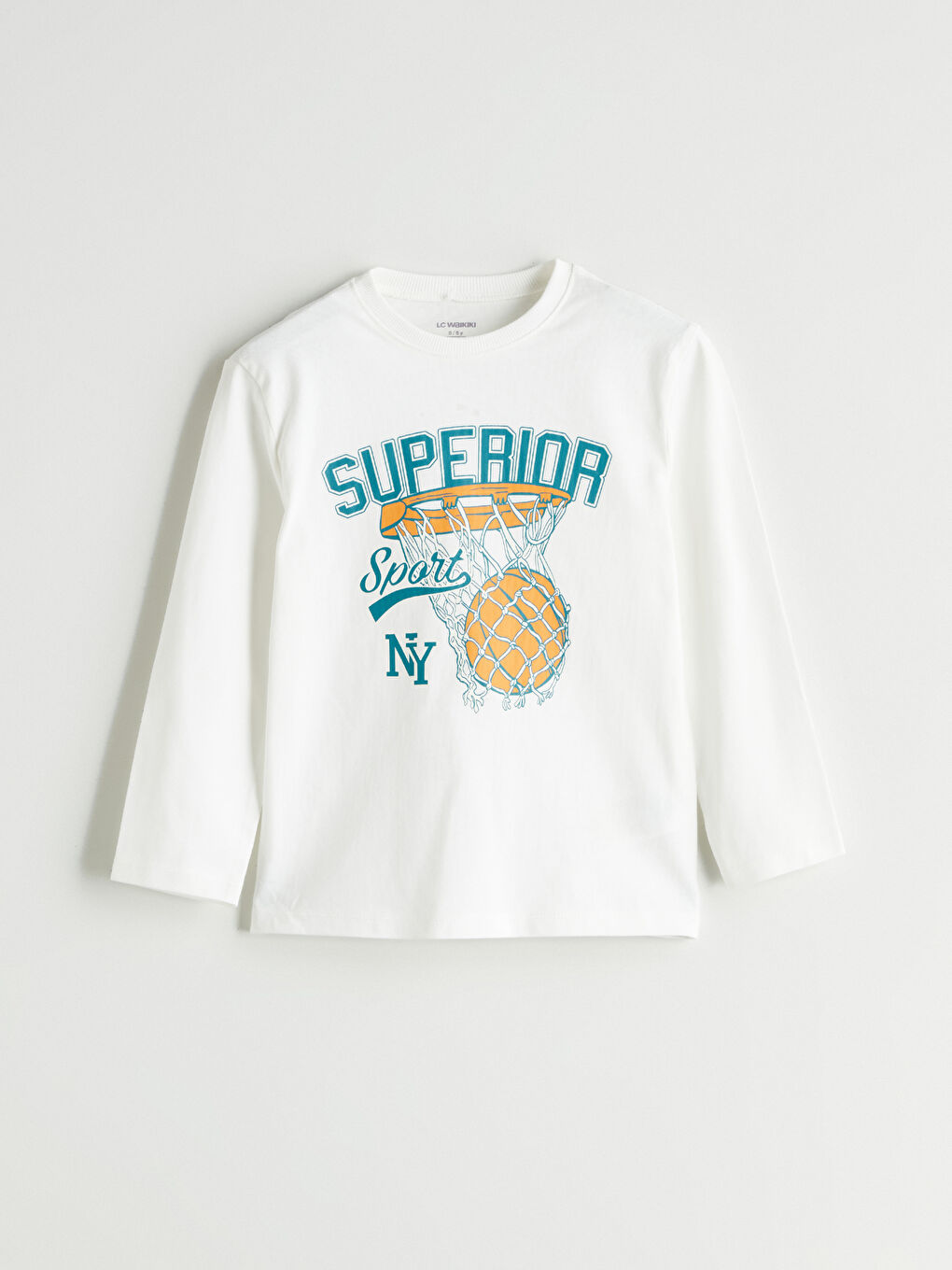 Ekru Bisiklet Yaka Erkek Çocuk Tişört