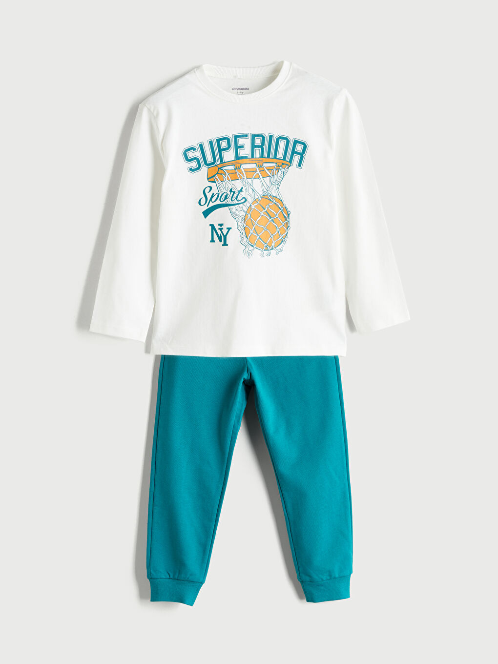 LCW Kids Printed Boys Sweatshirt and Sweatpants 2 Pack -W5DT42Z1-R9J