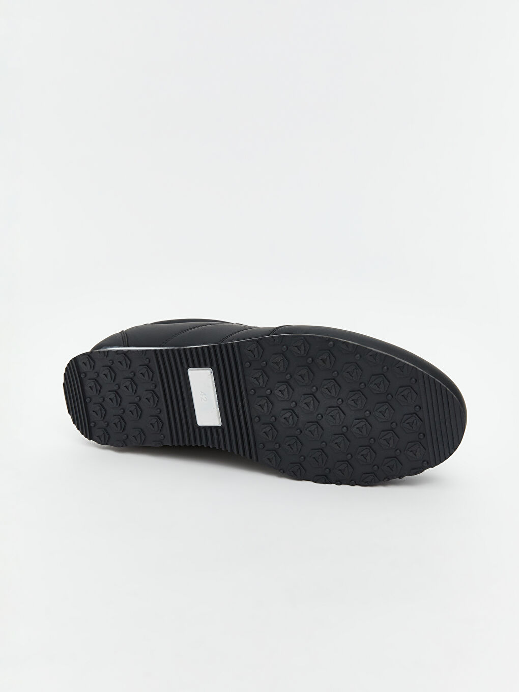 Siyah Deri Görünümlü Erkek Spor Ayakkabı-3