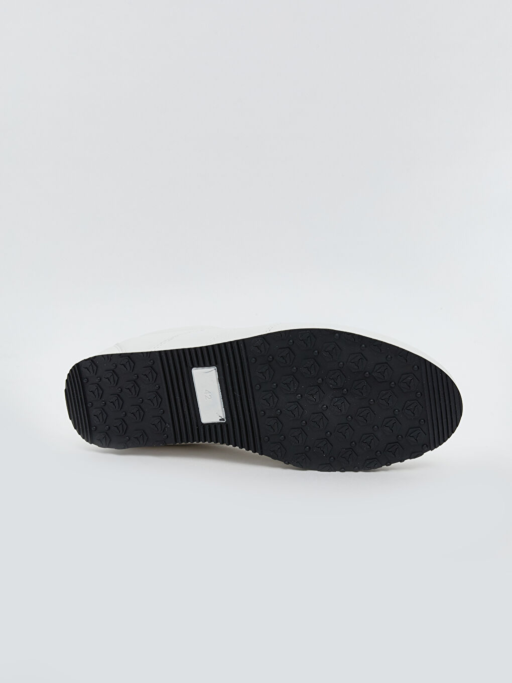 Beyaz Deri Görünümlü Erkek Spor Ayakkabı-3