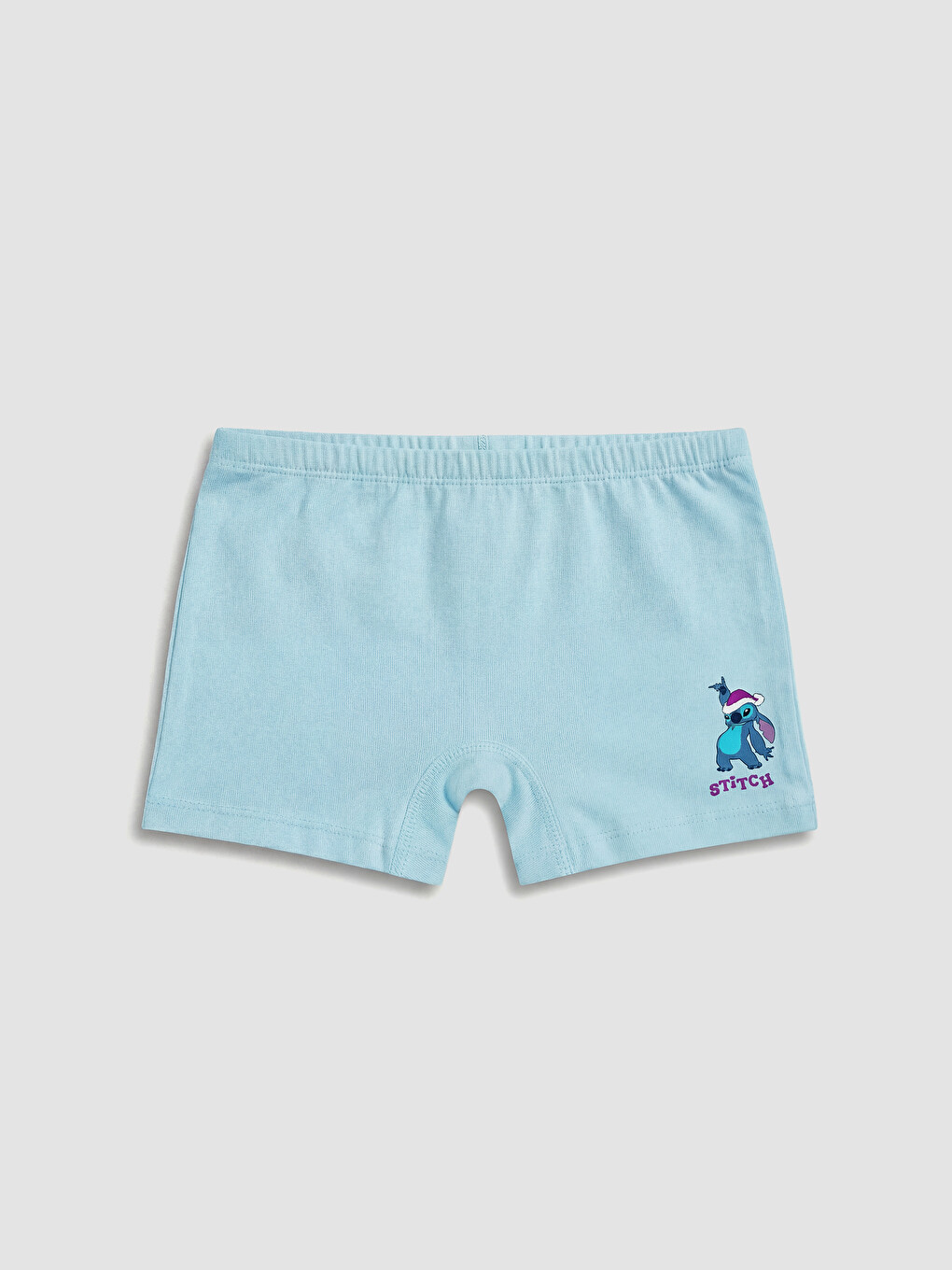 Mavi Stitch Baskılı Kız Çocuk Boxer