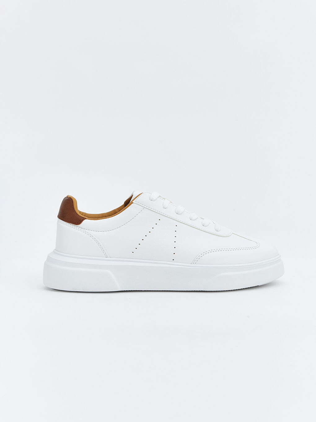 Beyaz Bağcıklı Erkek Spor Ayakkabı-1