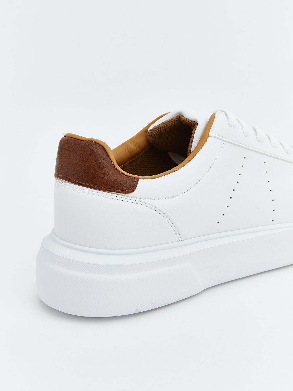 Beyaz Bağcıklı Erkek Spor Ayakkabı-4