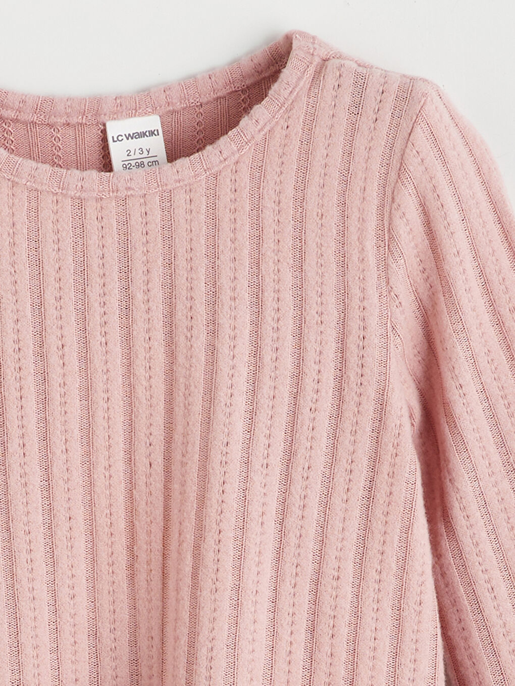 Crew Neck Frill Detailed Girl T-Shirt-1