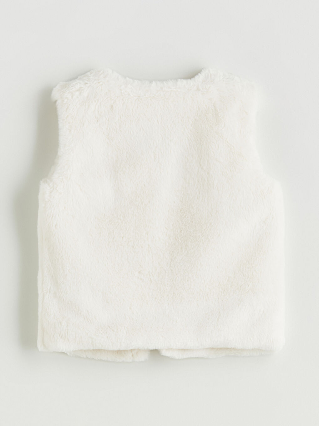 Crew Neck Faux Fur Girls' Waistcoat-2