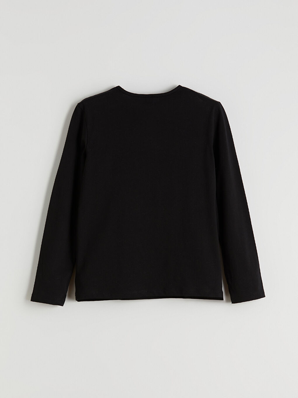 Siyah Bisiklet Yaka Atatürk Baskılı Kız Çocuk Tişört-2