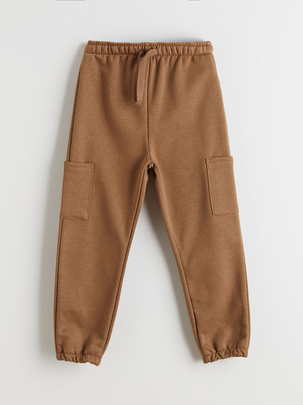 Haki Beli Lastikli Basic Erkek Çocuk Jogger Eşofman Altı 2'li-1