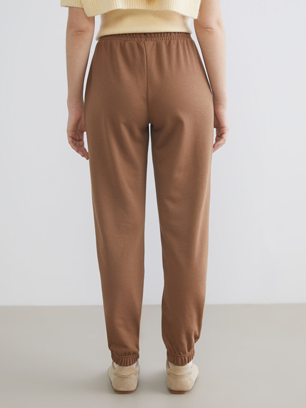 Elasticated Waist Women's Thick Jogger Sweatpants-3