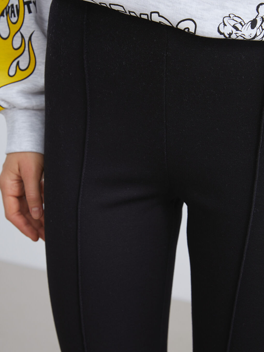 Elastic Waist Spanish Leg Women's Leggings Trousers-2