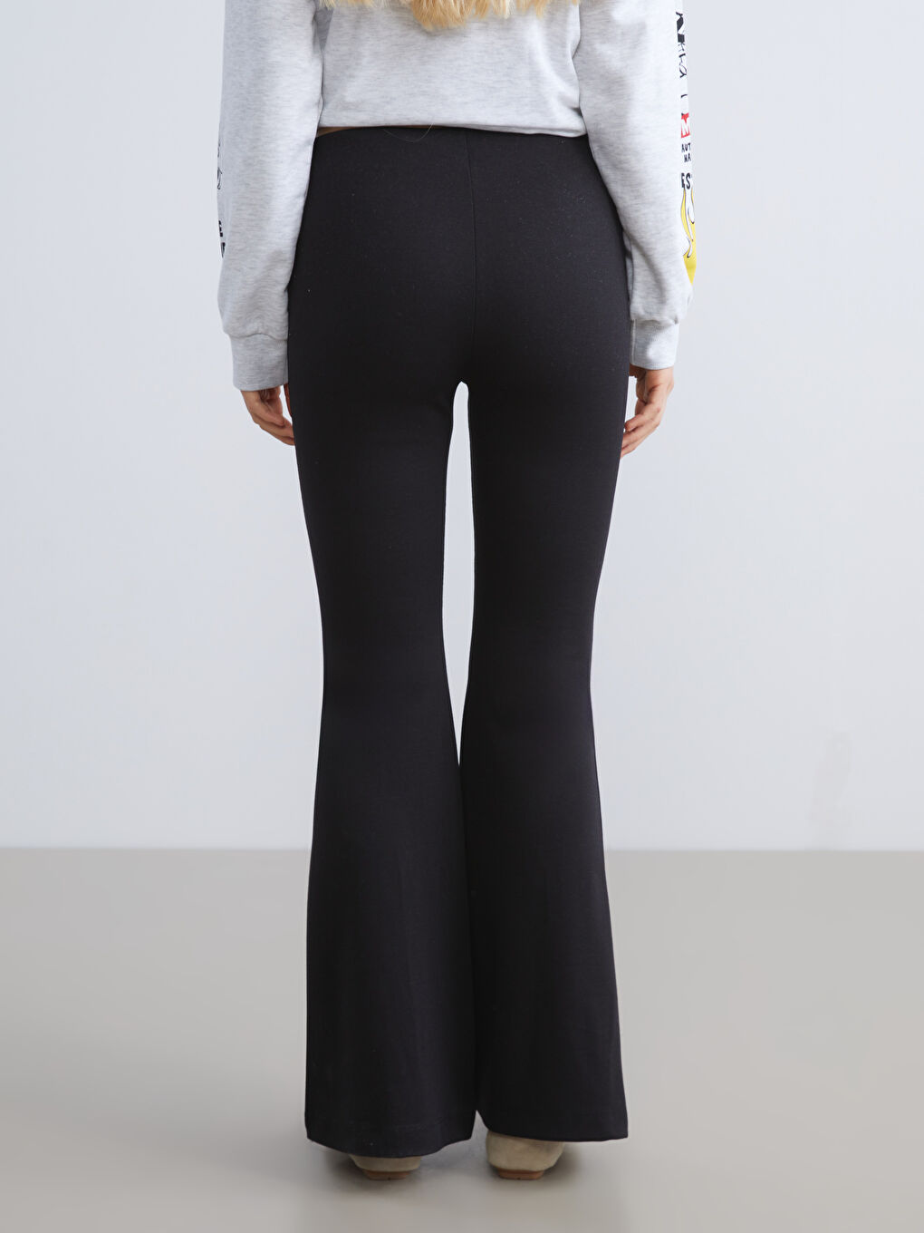 Elastic Waist Spanish Leg Women's Leggings Trousers-3