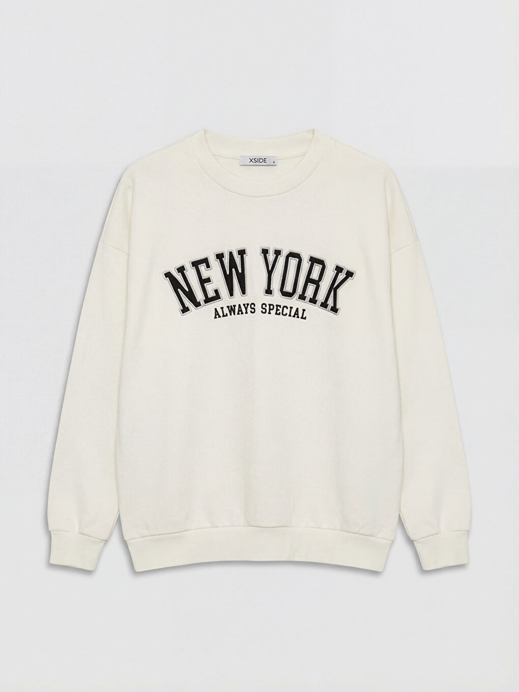 نيويورك مْطَرّْز أوفرسايز قميص رياضي غليظ نساء