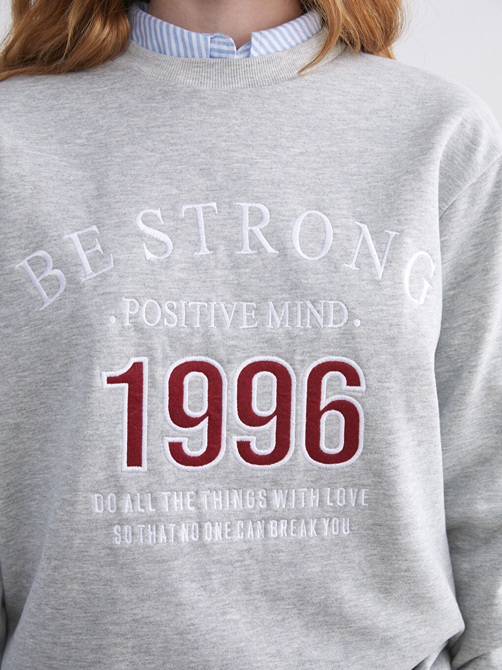 Printed Oversize Women's Thick Sweatshirt-2