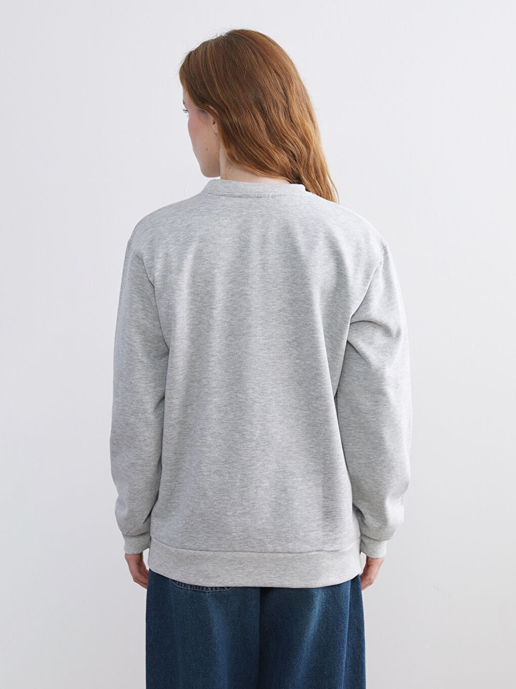 Printed Oversize Women's Thick Sweatshirt-3