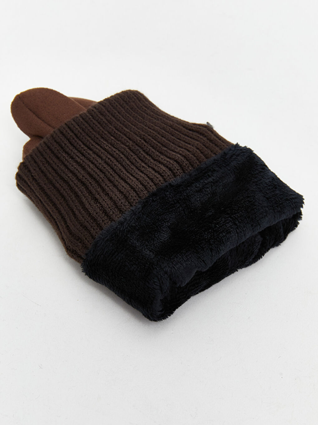 Мужские Перчатки с Деталями из Плюша-2