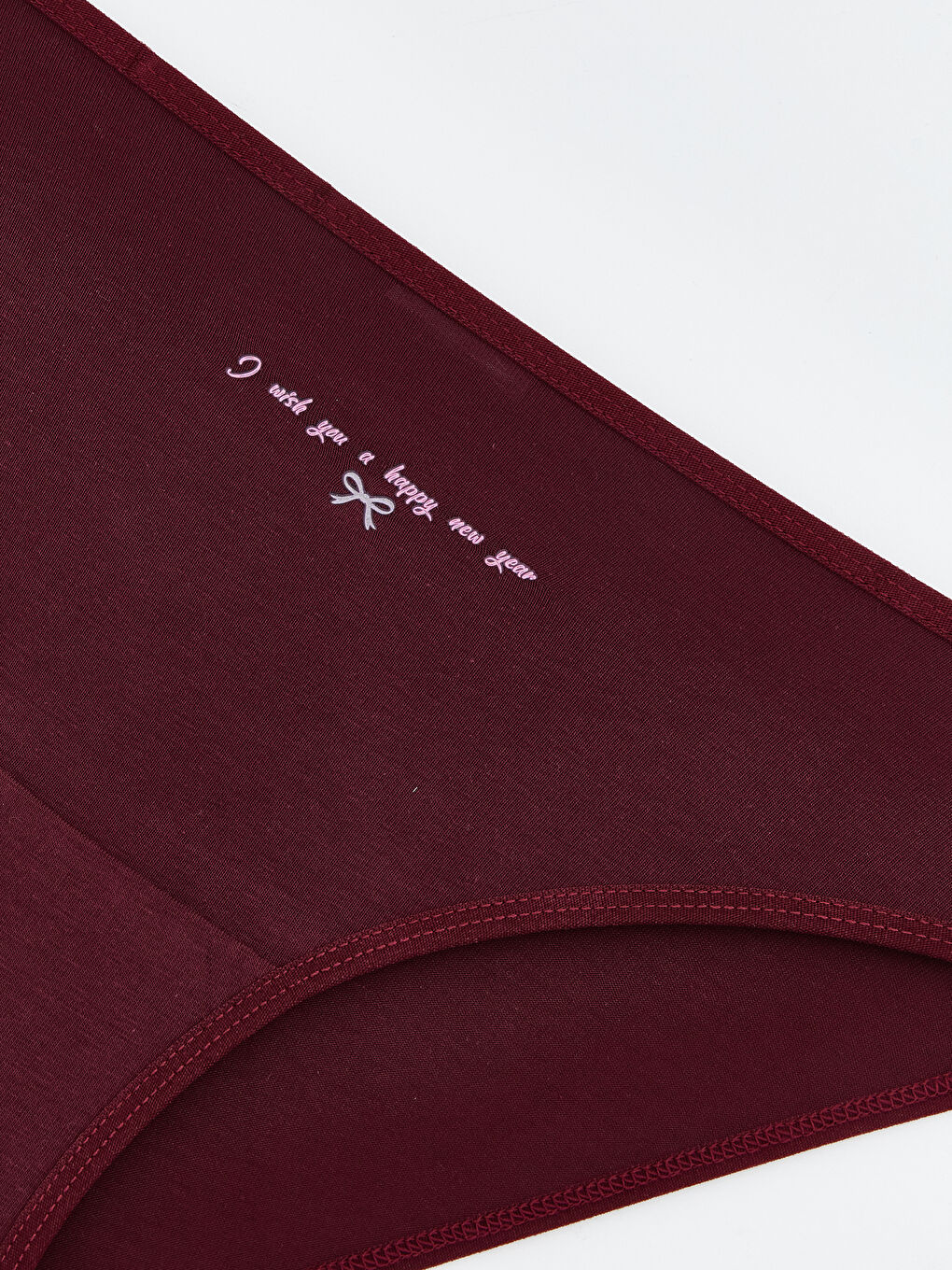 Bordo Düz Bikini Külot-2