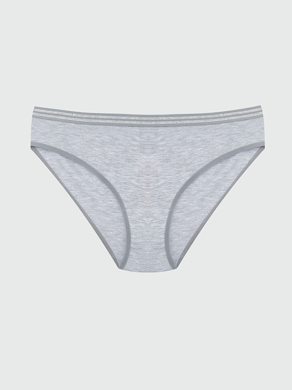 Gri Düz Bikini Külot