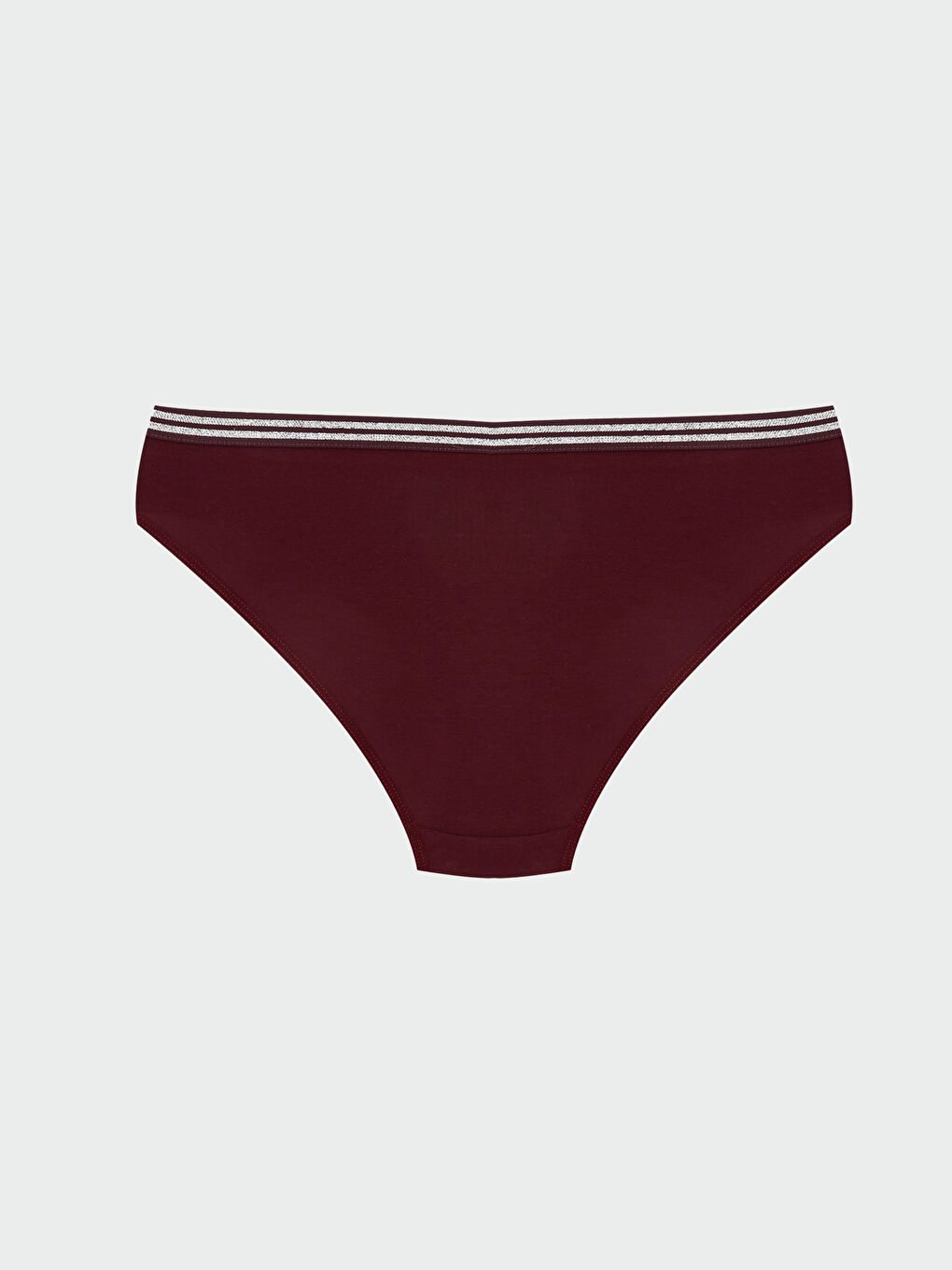 Bordo Düz Bikini Külot-1