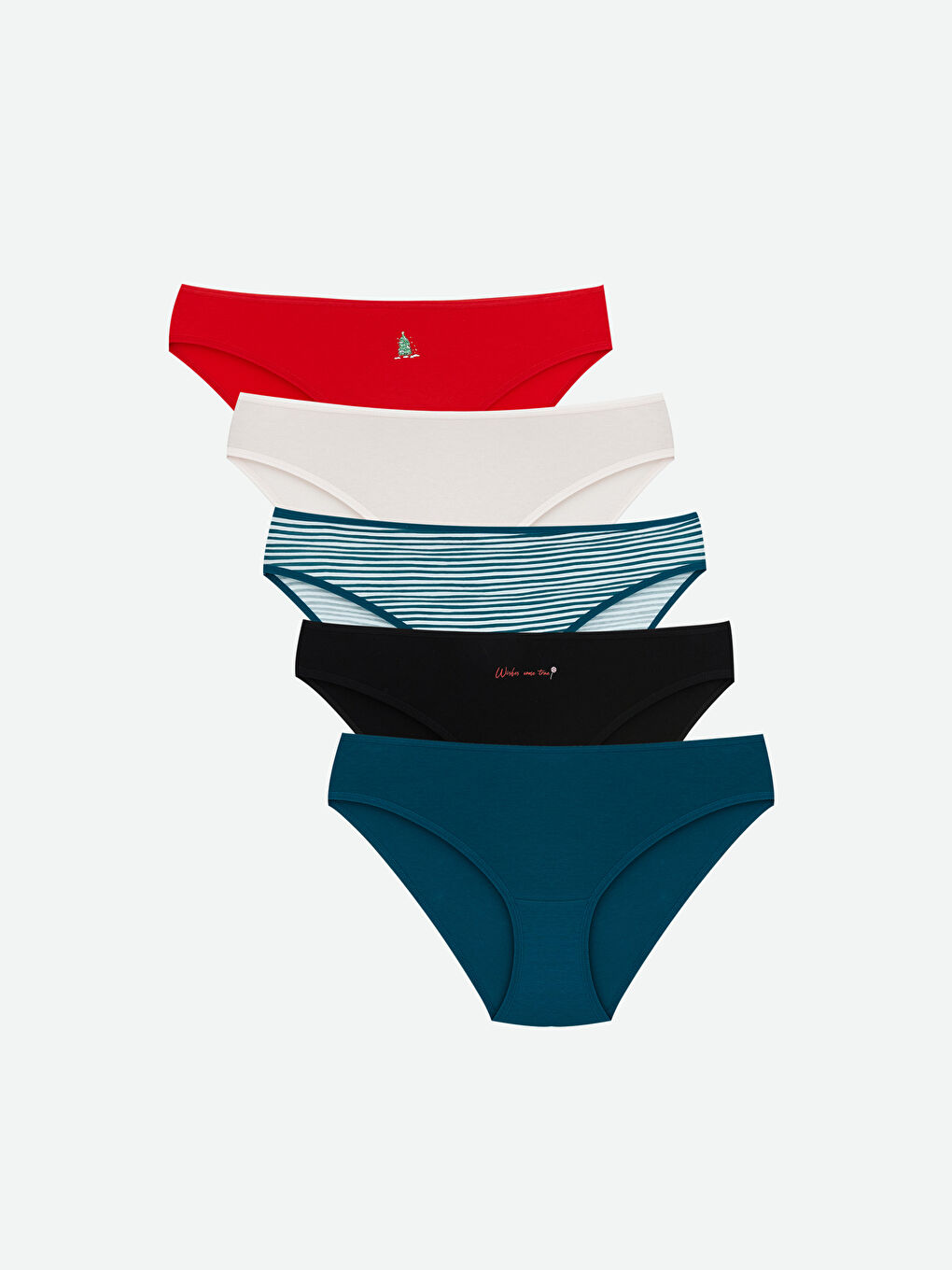 Printed Bikini Briefs 5 Pieces