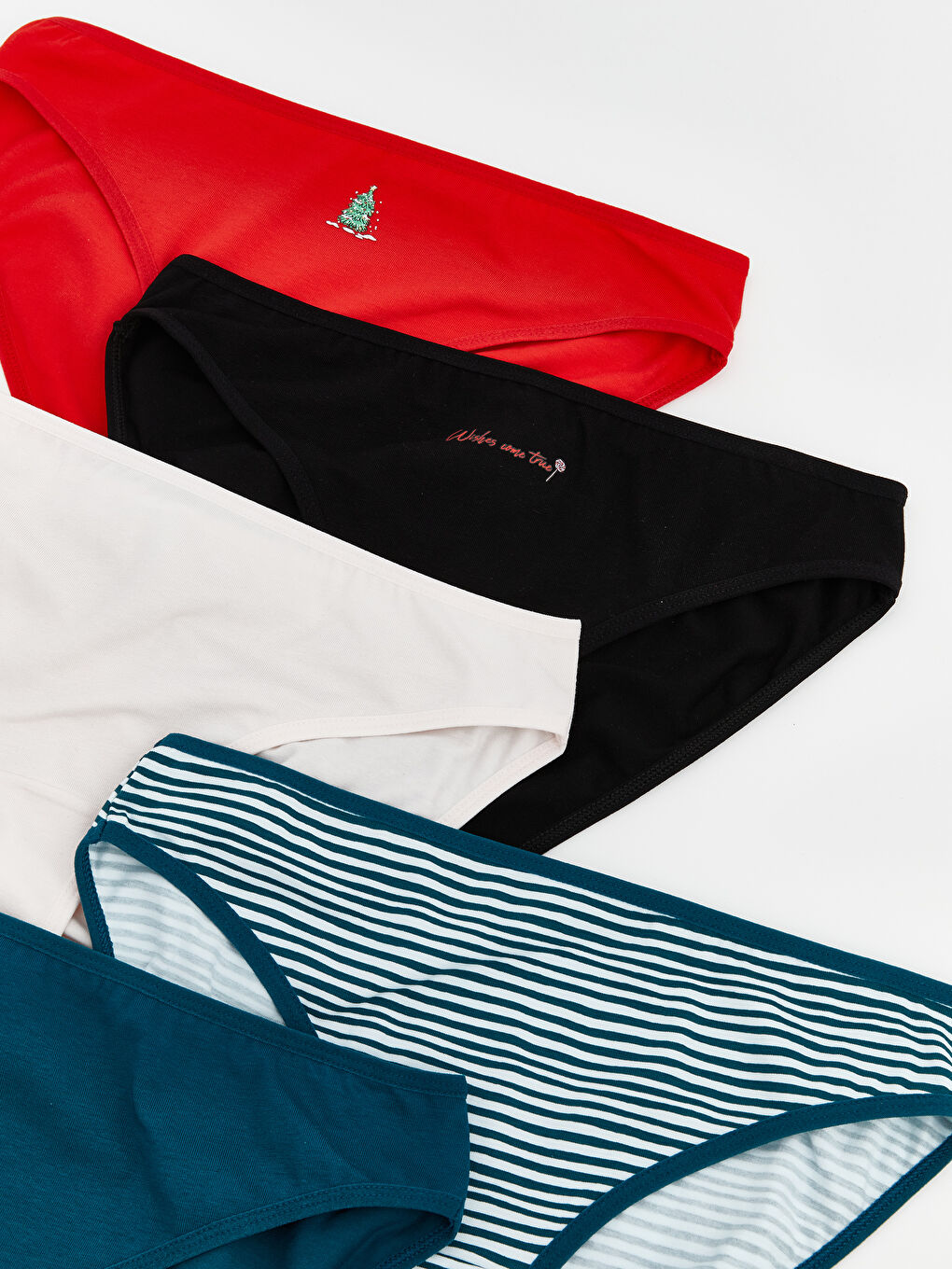 Kırmızı Baskılı Bikini Külot 5'li-2