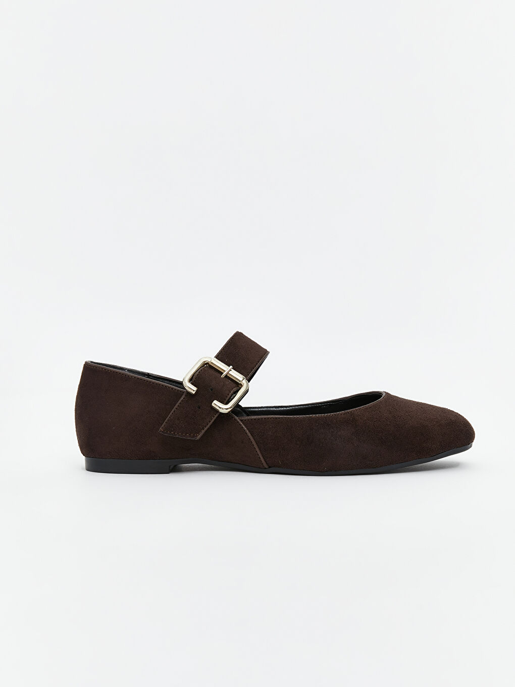 Kahverengi Deri Görünümlü Kadın Babet-1