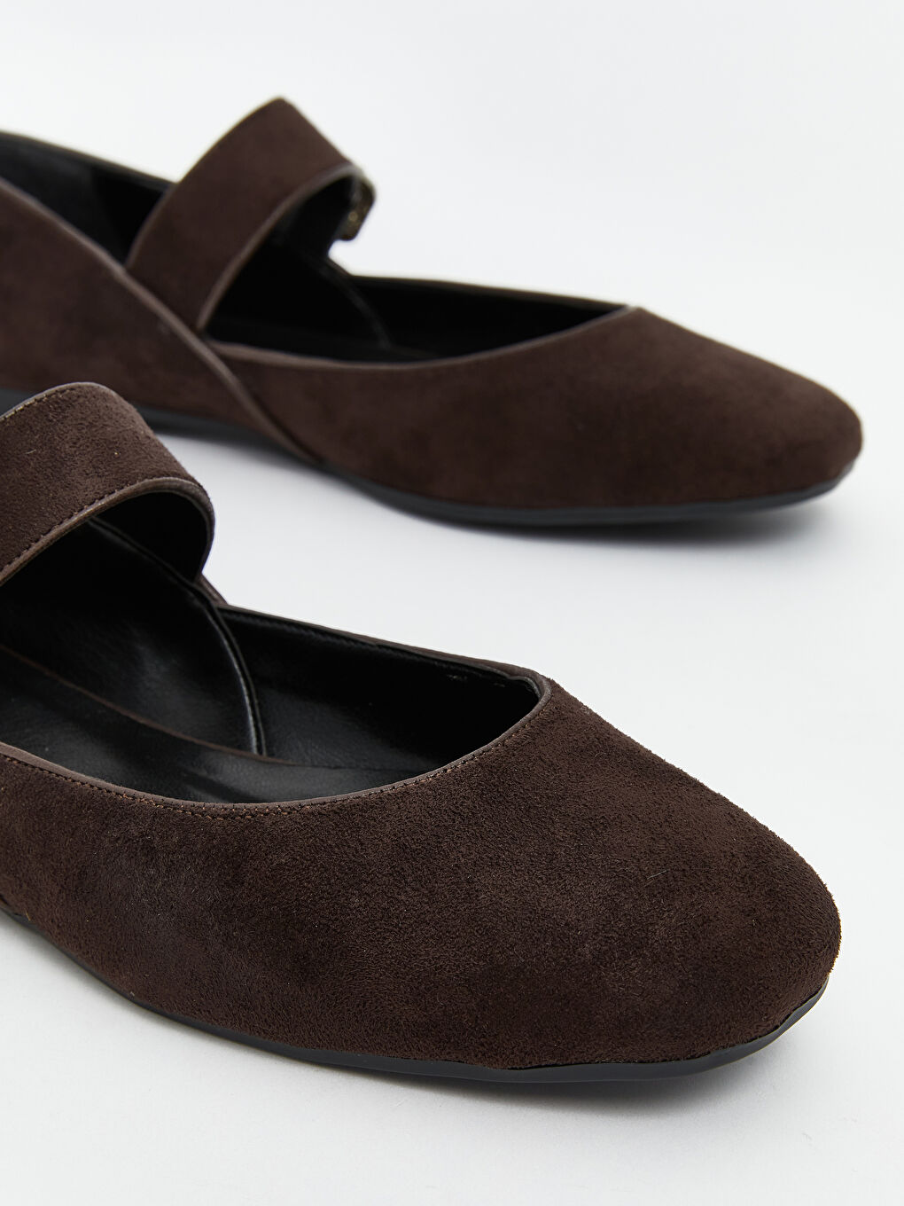 Kahverengi Deri Görünümlü Kadın Babet-2