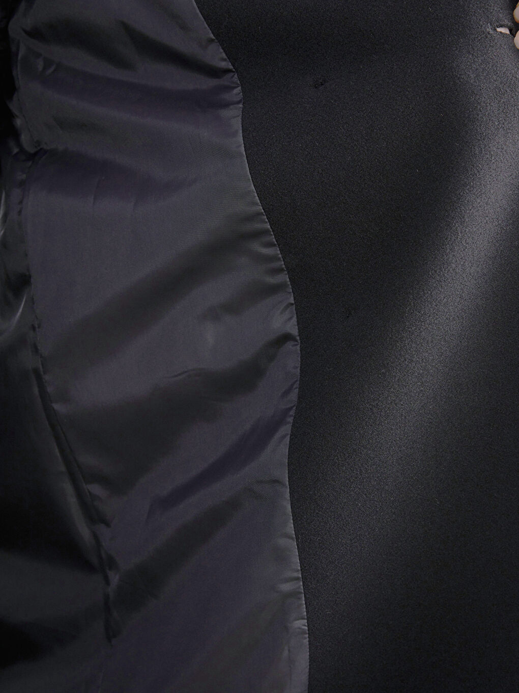 Woman BLACK Wool Blended Overcoat-3
