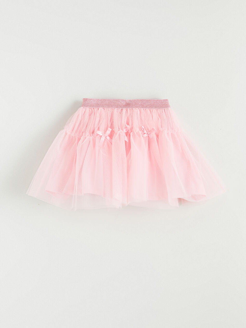 Pembe Beli Lastikli Kız Çocuk Tütü Etek	