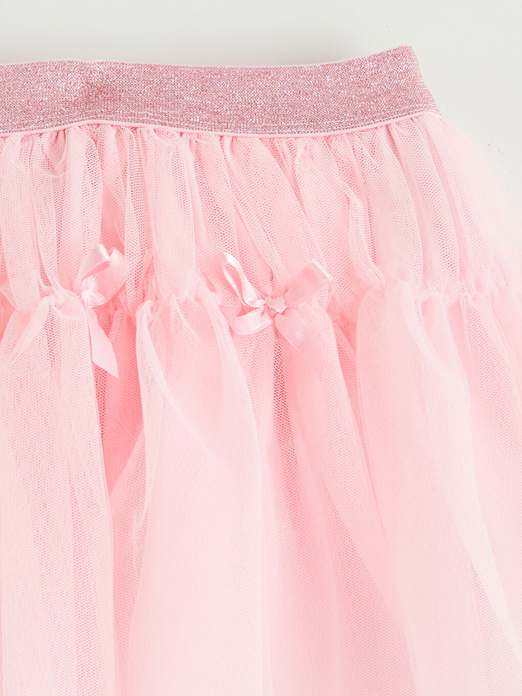Pembe Beli Lastikli Kız Çocuk Tütü Etek	-2