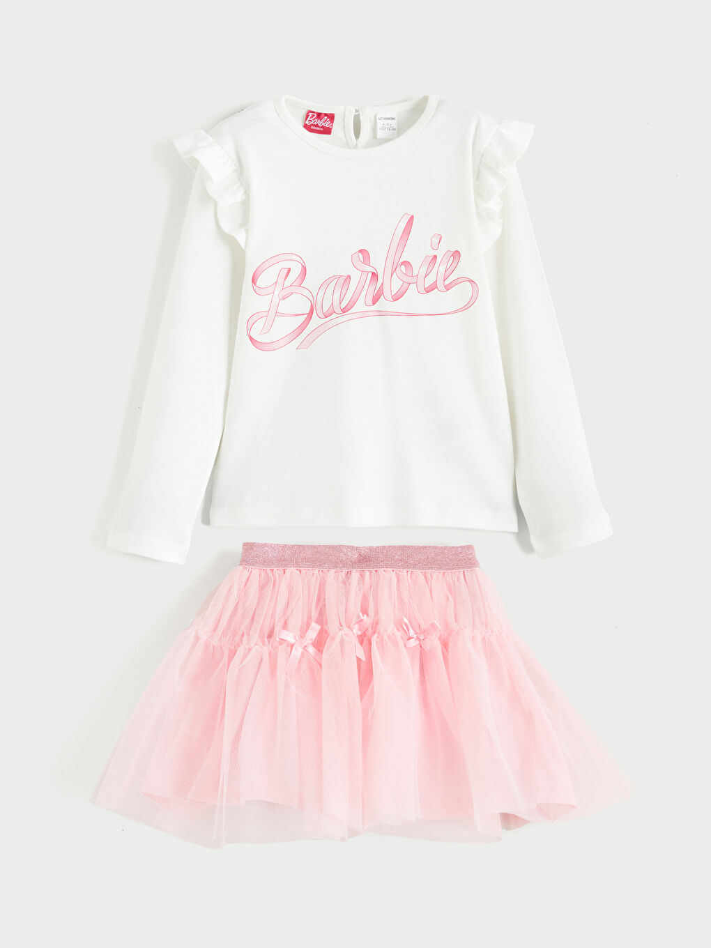 Barbie Printed Girls' Blouse and Tutu Skirt 2 Pack-1