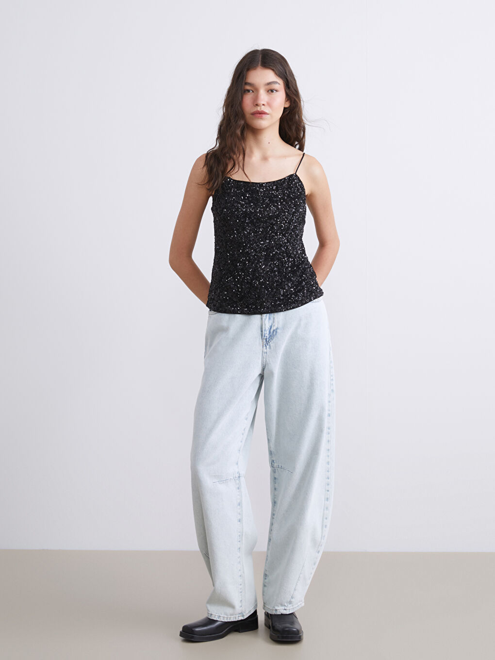 Жена Черно Блуза-1