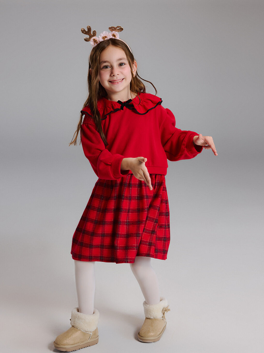 Девочки Красный Платье