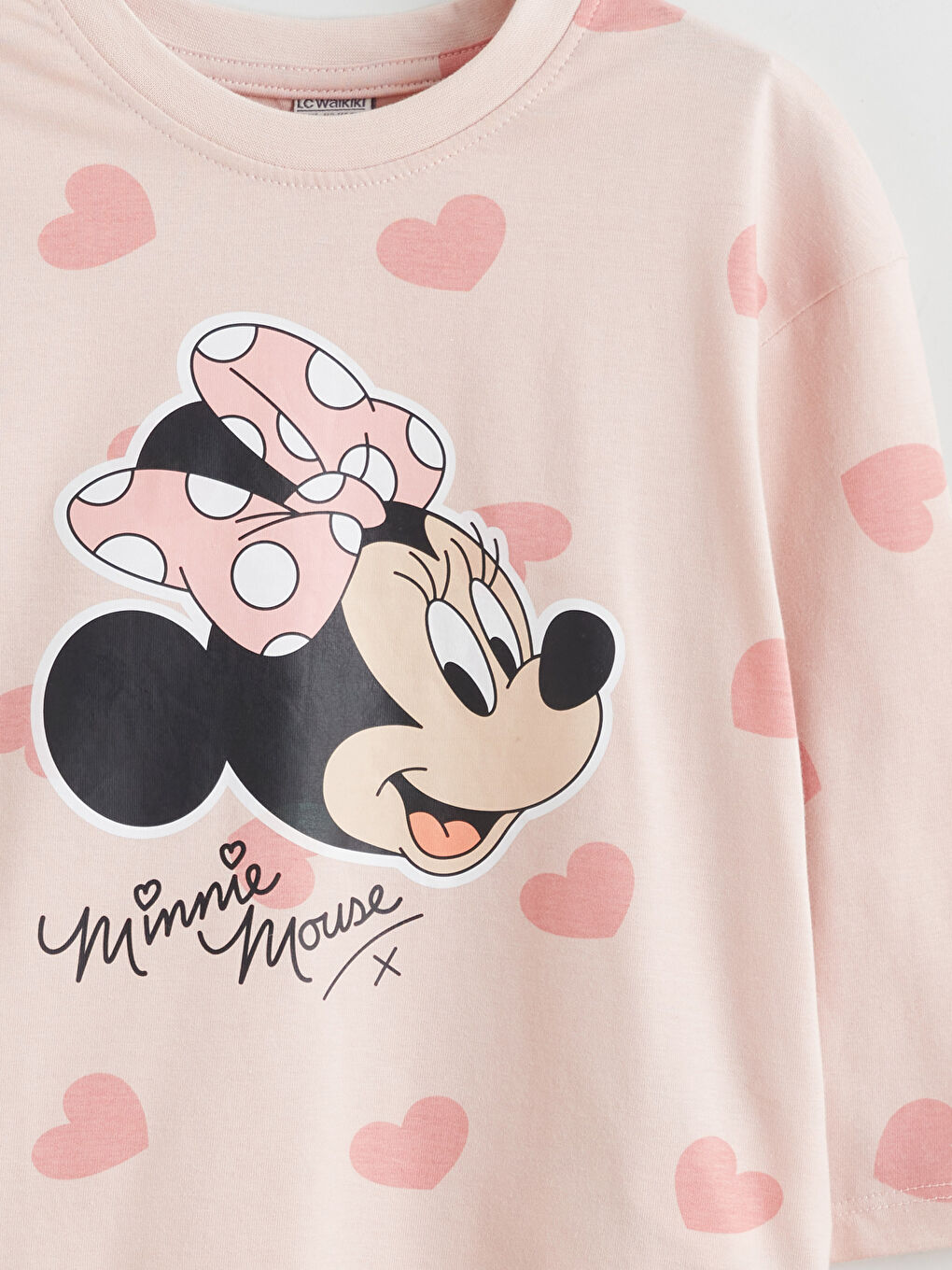 طقم بيجاما للبنات بطبعة ميني ماوس برقبة دائرية-5