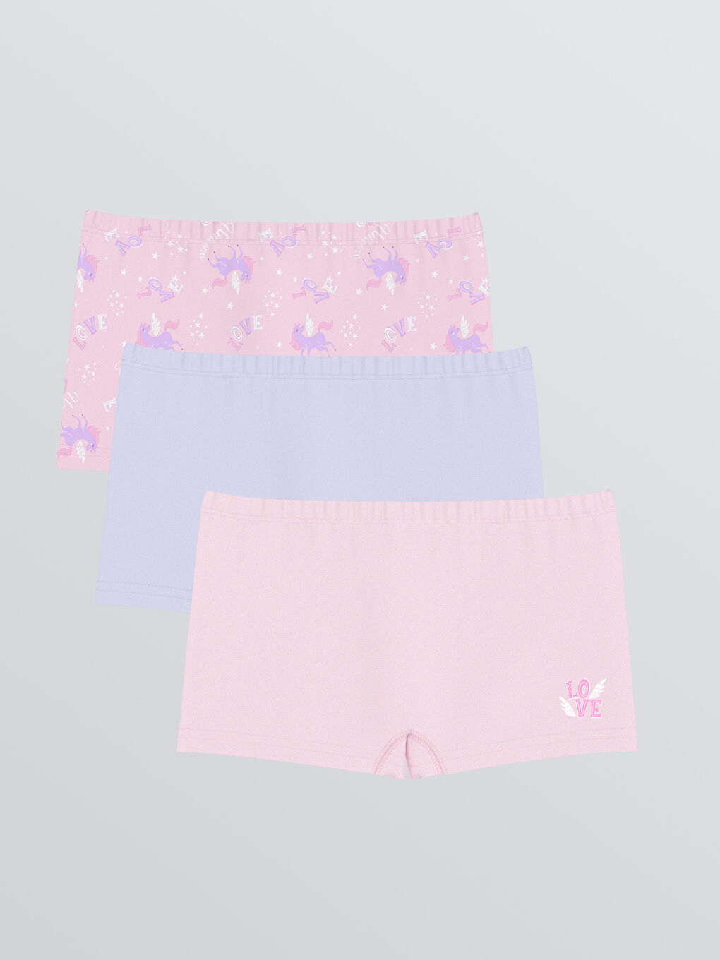 Printed Girls' Boxer 3-packs