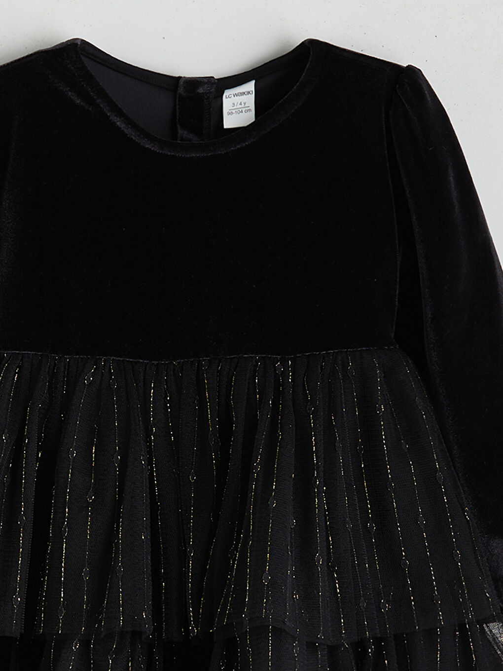 Basic Velvet Girls' Dress-2