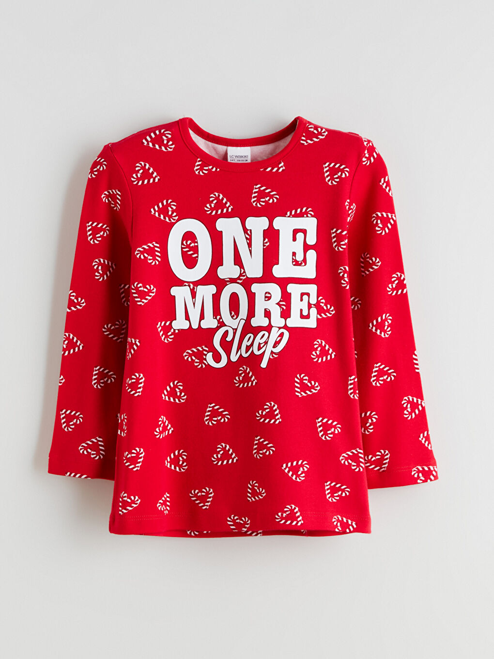 طقم بيجاما أحمر بنت-3