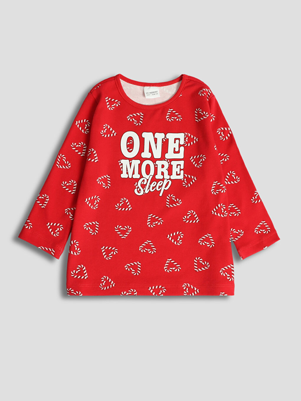 طقم بيجاما أحمر بنت-2