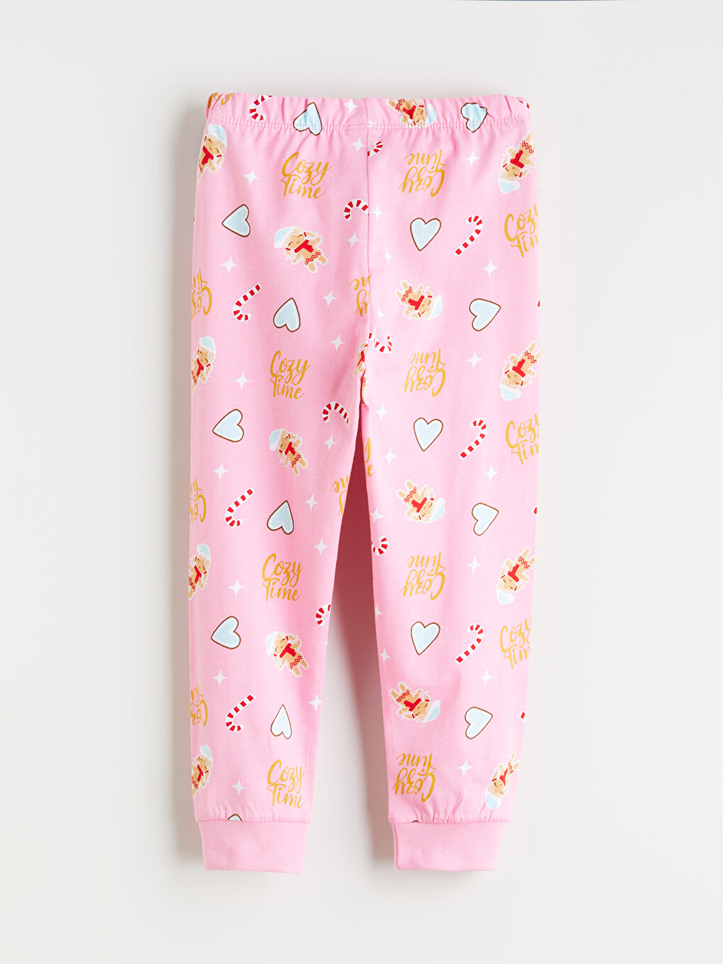 Crew Neck Printed Girls' Pyjama Set-4