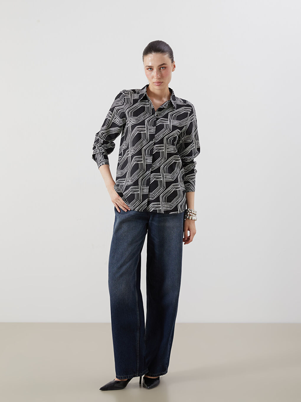 Patterned Women's Shirt-1