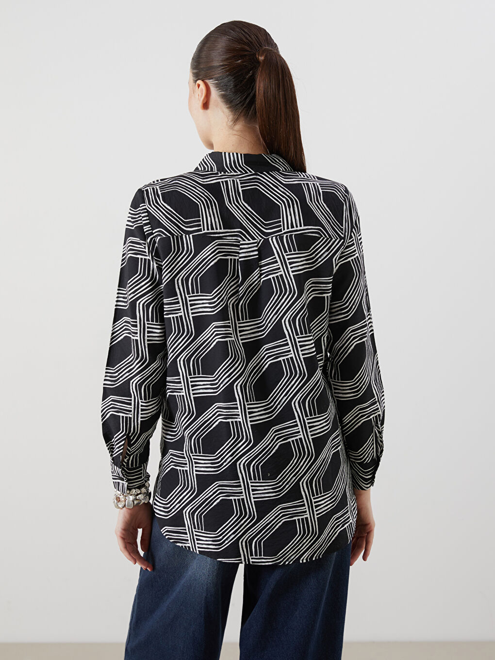 Patterned Women's Shirt-3
