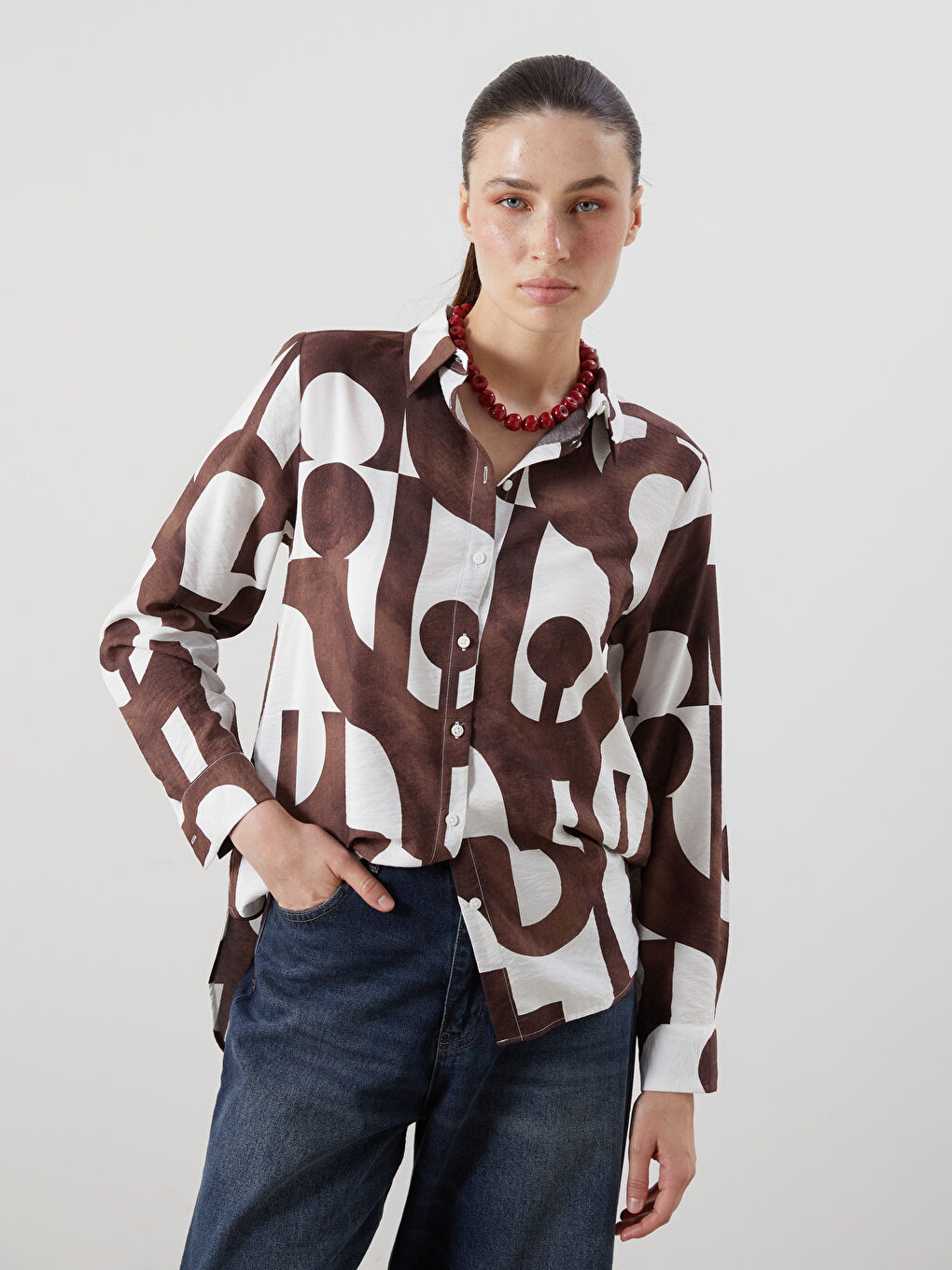 LCWAIKIKI Classic Patterned Women's Shirt -W5DY64Z8-LQY