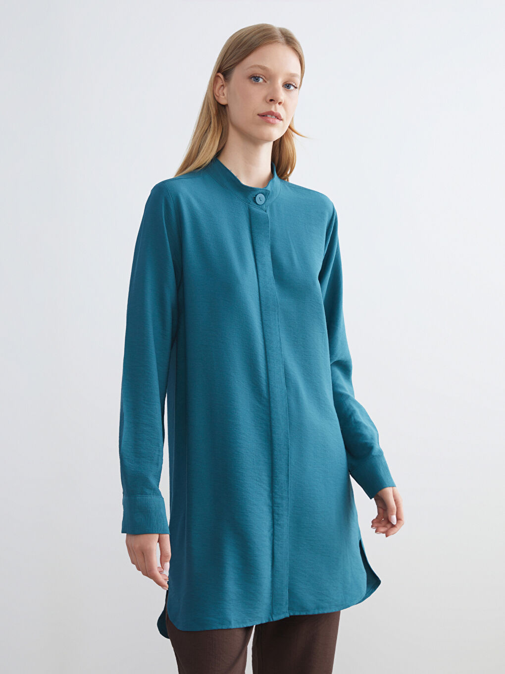 Grandad Collar Women's Shirt Tunic