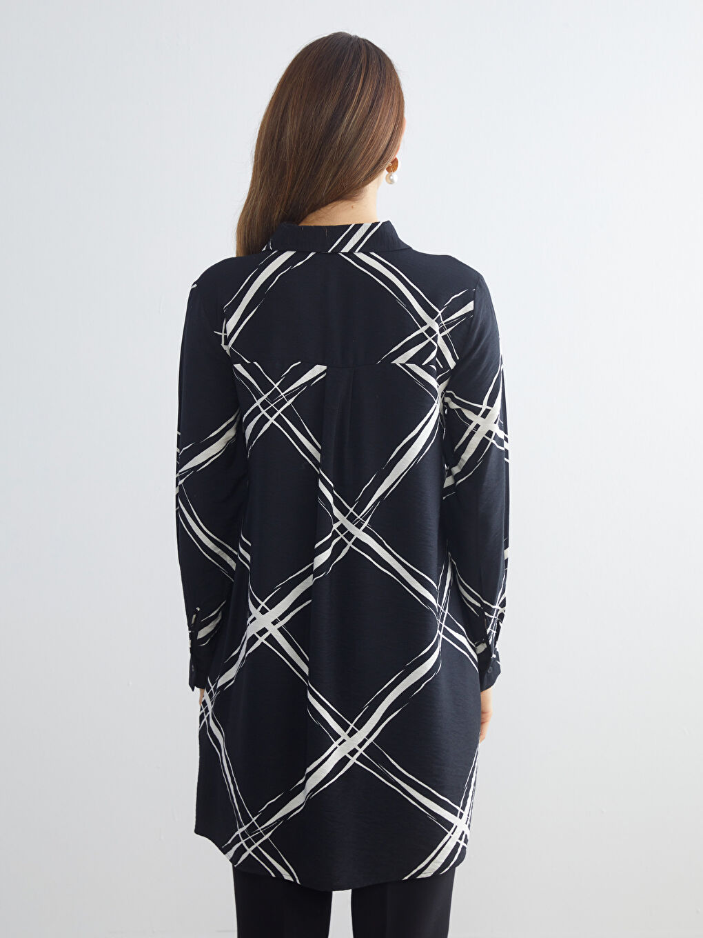 Patterned Women's Shirt Tunic-3