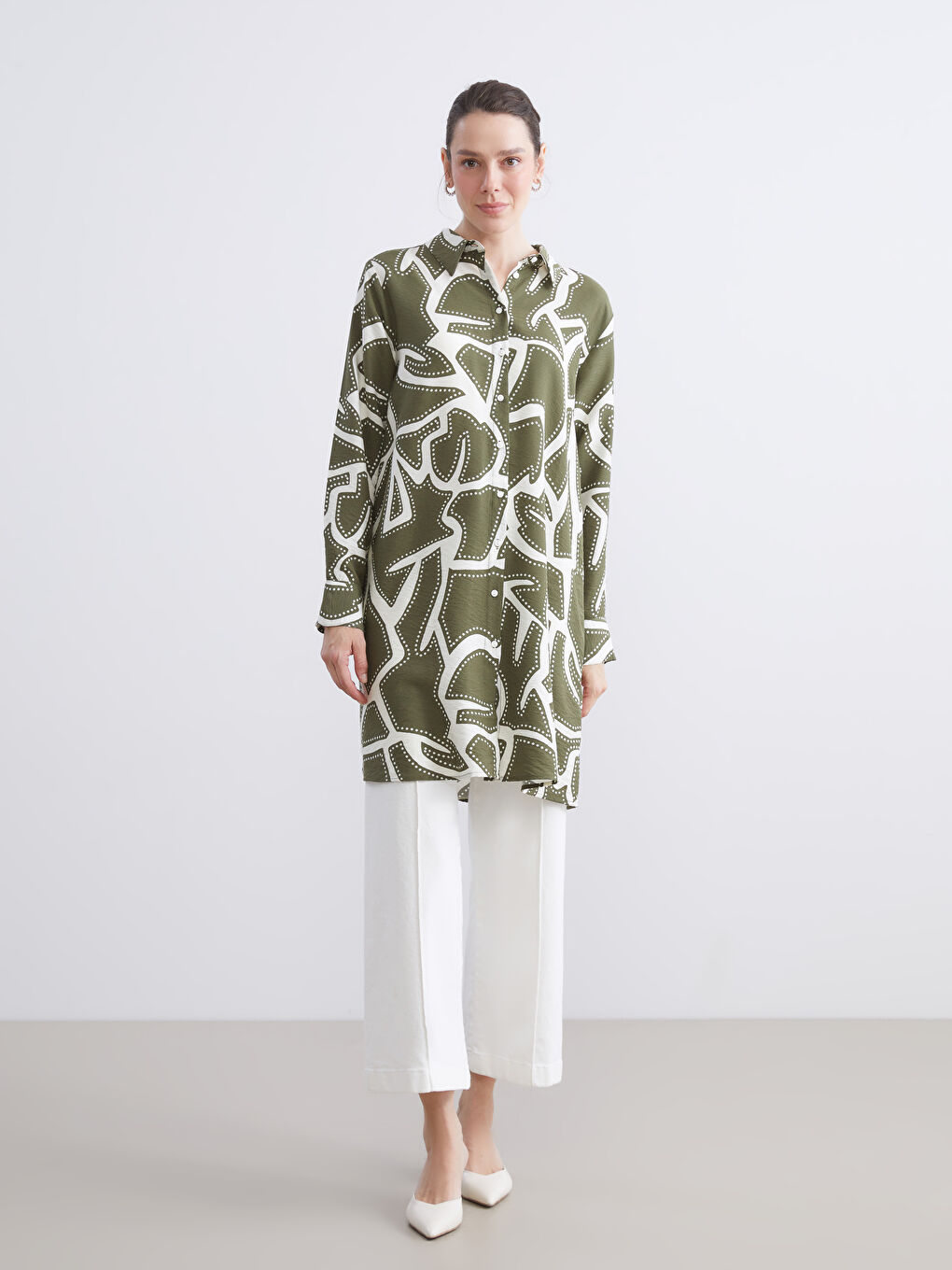 Patterned Women's Shirt Tunic