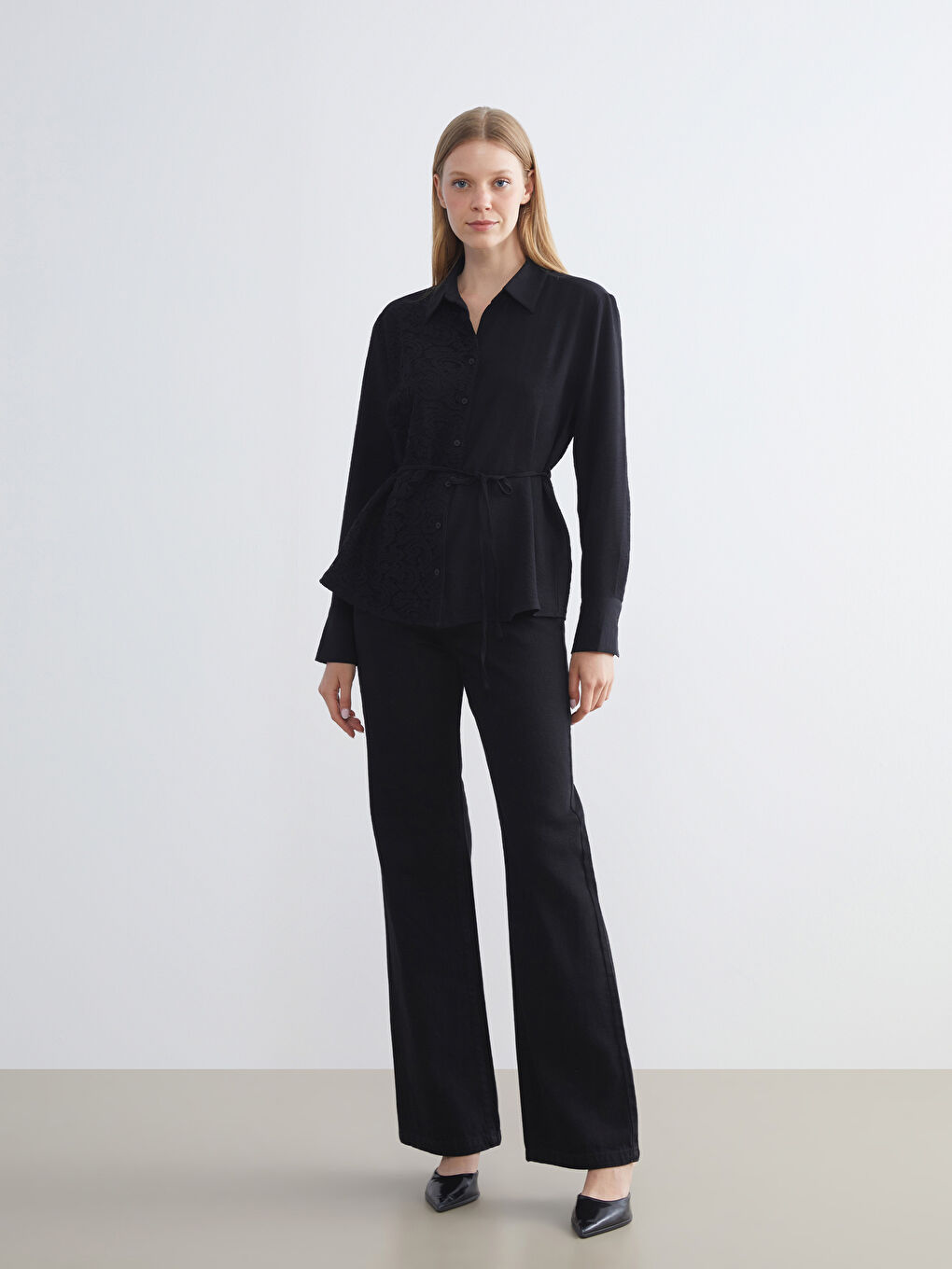 Lace Detailed Women's Shirt-1