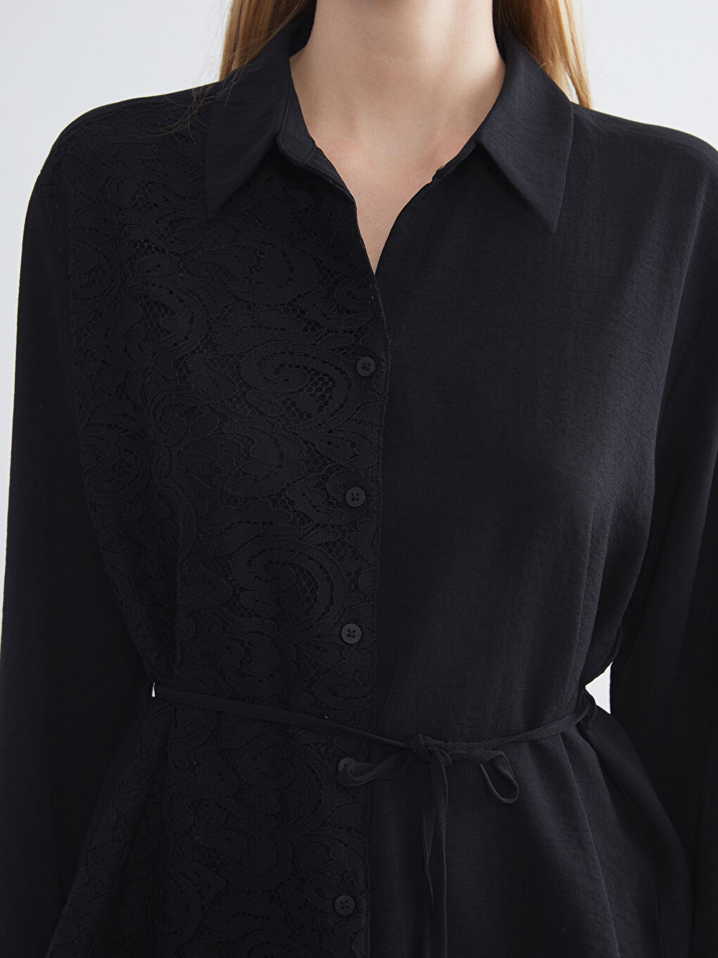 Lace Detailed Women's Shirt-2